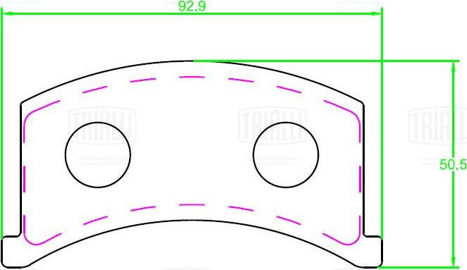 Trialli PF 973CR - Тормозные колодки, дисковые, комплект avtokuzovplus.com.ua