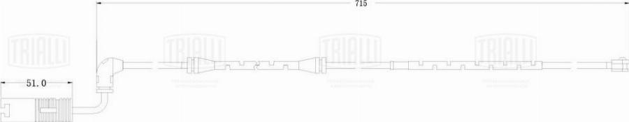 Trialli PFS 0041 - Сигнализатор, износ тормозных колодок avtokuzovplus.com.ua