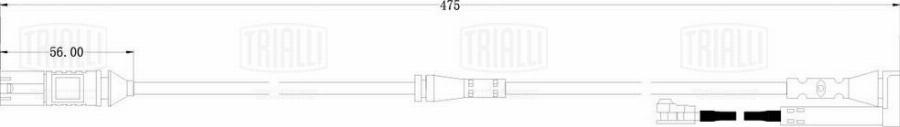 Trialli PFS 0202 - Сигнализатор, износ тормозных колодок avtokuzovplus.com.ua