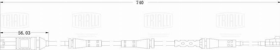 Trialli PFS 0215 - Сигнализатор, износ тормозных колодок avtokuzovplus.com.ua