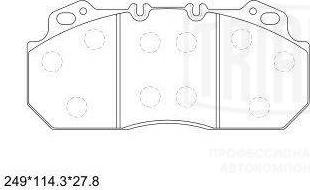 Trialli PFT 29090 - Тормозные колодки, дисковые, комплект avtokuzovplus.com.ua