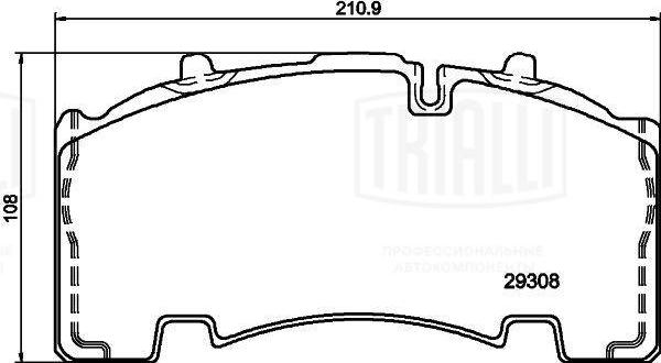 Trialli PFT 29171 - Гальмівні колодки, дискові гальма autocars.com.ua