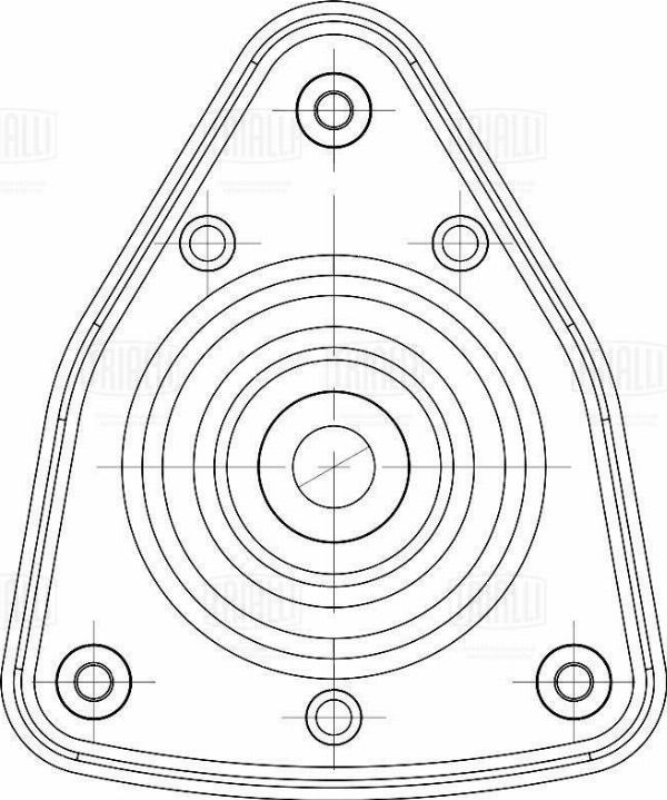 Trialli SA 2079 - Опора стійки амортизатора, подушка autocars.com.ua
