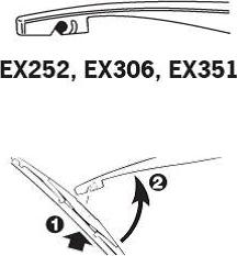 Trico EX252 - Щетка стеклоочистителя каркасная задняя 250mm 10 ExactFit Rear Nissan Leaf ZE0. Peugeot 4008. Suzuki SX4 EX252B TRICO autocars.com.ua