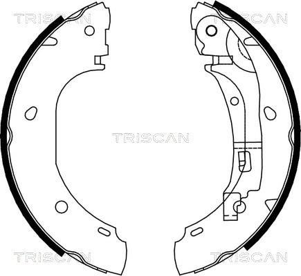 Triscan 8100 10007 - Комплект гальм, барабанний механізм autocars.com.ua