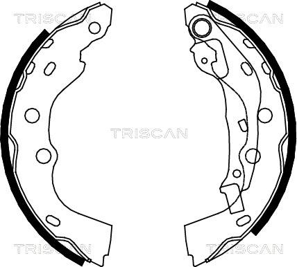 Triscan 8100 10025 - Комплект гальм, барабанний механізм autocars.com.ua