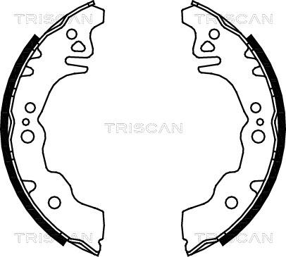 Triscan 8100 10027 - Комплект гальм, барабанний механізм autocars.com.ua