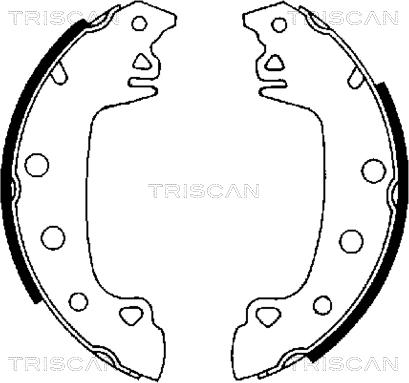Triscan 8100 10230 - Комплект гальм, барабанний механізм autocars.com.ua