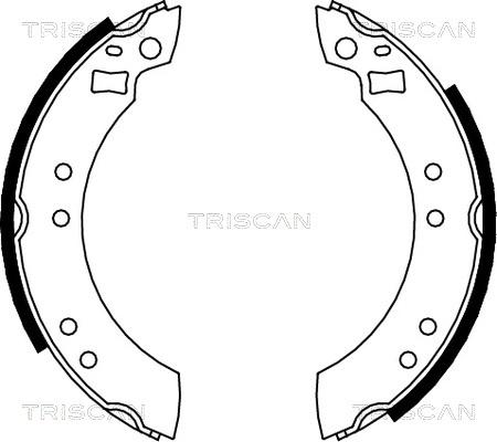 Triscan 8100 10280 - Комплект гальм, барабанний механізм autocars.com.ua