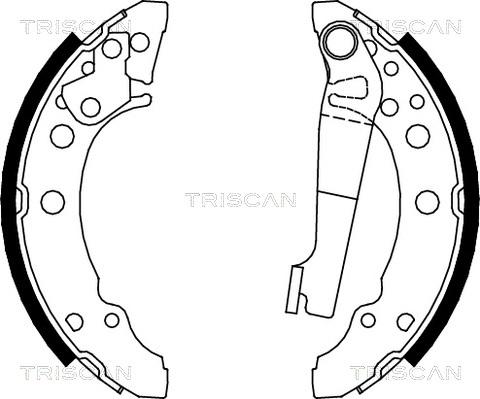 Triscan 8100 10340 - Комплект тормозных колодок, барабанные autodnr.net