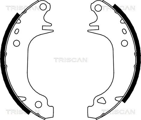 Triscan 8100 10372 - Комплект гальм, барабанний механізм autocars.com.ua