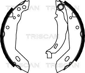 Triscan 8100 10389 - Комплект гальм, барабанний механізм autocars.com.ua