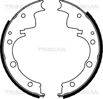 Triscan 8100 10436 - Комплект гальм, барабанний механізм autocars.com.ua