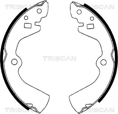 Triscan 8100 10464 - Комплект гальм, барабанний механізм autocars.com.ua