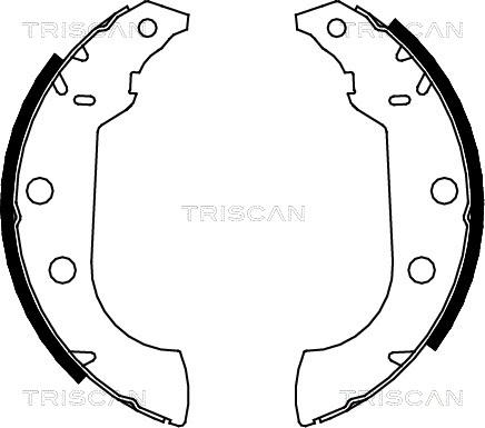 Triscan 8100 10489 - Комплект гальм, барабанний механізм autocars.com.ua