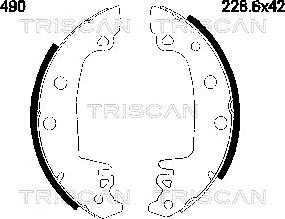 Triscan 8100 10490 - Комплект гальм, барабанний механізм autocars.com.ua