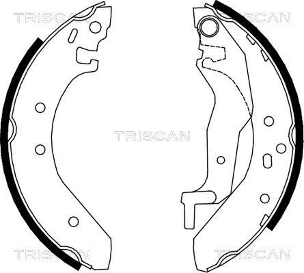 Triscan 8100 10527 - Комплект гальм, барабанний механізм autocars.com.ua