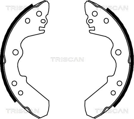 Triscan 8100 10528 - Комплект гальм, барабанний механізм autocars.com.ua