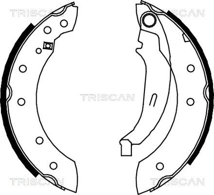 Triscan 8100 10572 - Комплект гальм, барабанний механізм autocars.com.ua