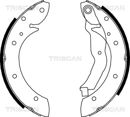 Triscan 8100 10575 - Комплект гальм, барабанний механізм autocars.com.ua