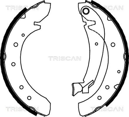 Triscan 8100 10576 - Комплект гальм, барабанний механізм autocars.com.ua