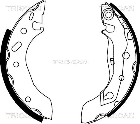 Triscan 8100 10586 - Комплект тормозных колодок, барабанные autodnr.net