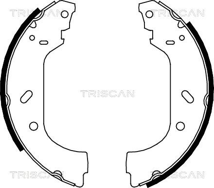 Triscan 8100 10588 - Комплект гальм, барабанний механізм autocars.com.ua