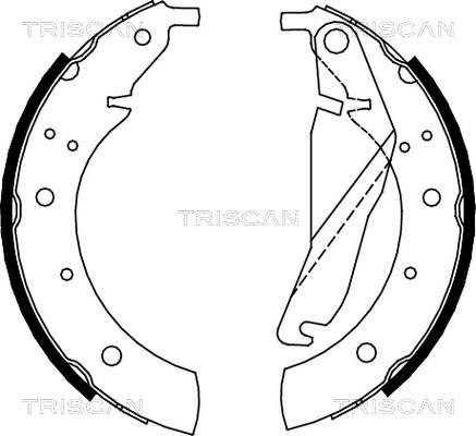 Triscan 8100 11432 - Комплект гальм, барабанний механізм autocars.com.ua