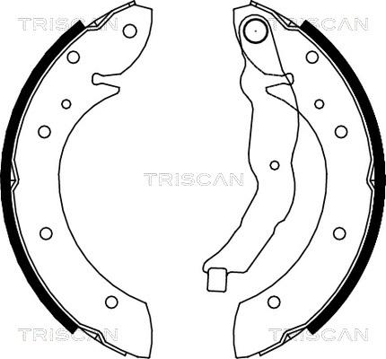Triscan 8100 11544 - Комплект гальм, барабанний механізм autocars.com.ua