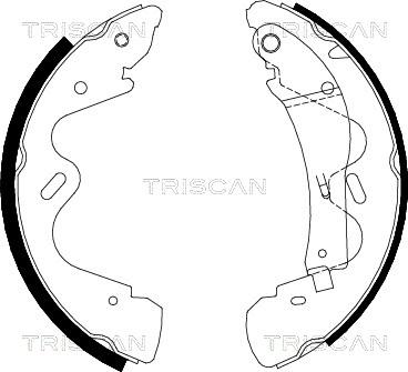 Triscan 8100 14005 - Комплект тормозных колодок, барабанные autodnr.net