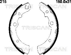 Triscan 8100 14215 - Комплект гальм, барабанний механізм autocars.com.ua