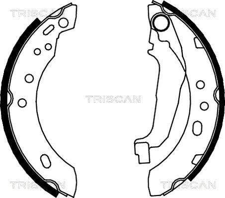 Triscan 8100 14543 - Комплект гальм, барабанний механізм autocars.com.ua