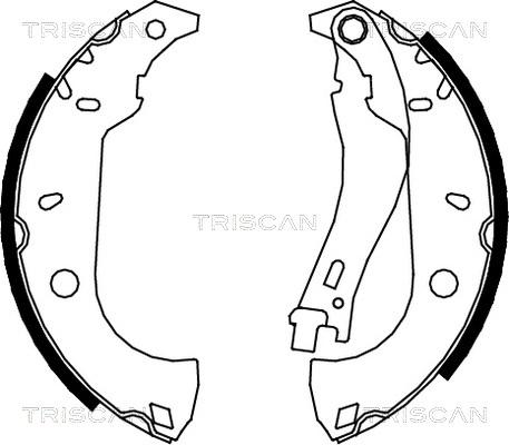 Triscan 8100 15483 - Комплект тормозных колодок, барабанные avtokuzovplus.com.ua