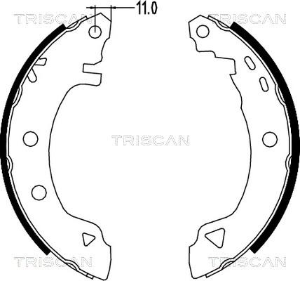 Triscan 8100 15580 - Комплект гальм, барабанний механізм autocars.com.ua