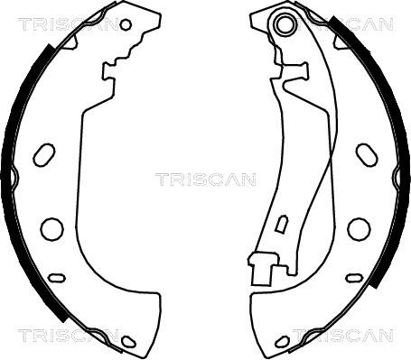 Triscan 8100 15626 - Комплект гальм, барабанний механізм autocars.com.ua