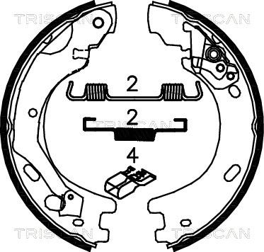 Triscan 8100 17014 - Комплект тормозов, ручник, парковка avtokuzovplus.com.ua