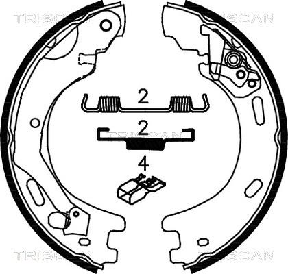 Triscan 8100 17015 - Комплект тормозов, ручник, парковка avtokuzovplus.com.ua