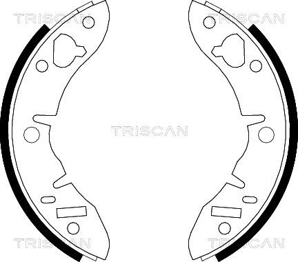 Triscan 8100 17033 - Комплект тормозных колодок, барабанные autodnr.net