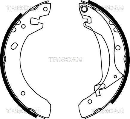 Triscan 8100 17634 - Комплект гальм, барабанний механізм autocars.com.ua