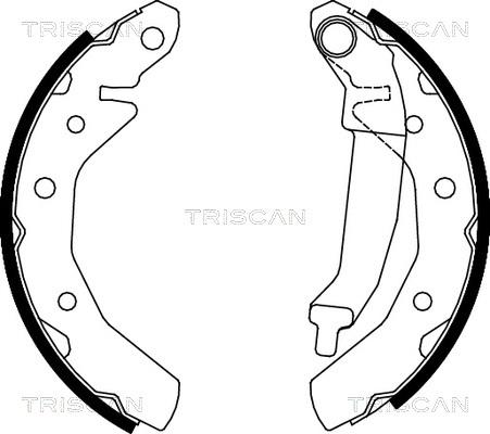 Triscan 8100 21610 - Комплект гальм, барабанний механізм autocars.com.ua