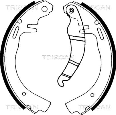 Triscan 8100 24223 - Комплект гальм, барабанний механізм autocars.com.ua