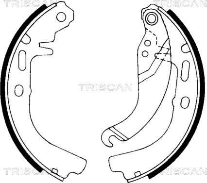 Triscan 8100 24327 - Комплект тормозных колодок, барабанные avtokuzovplus.com.ua