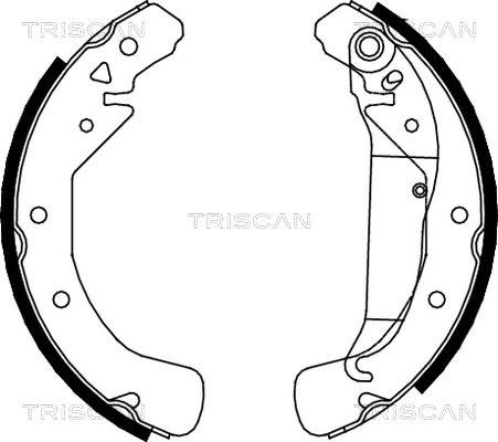 Triscan 8100 24589 - Комплект гальм, барабанний механізм autocars.com.ua