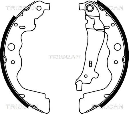 Triscan 8100 25004 - Комплект гальм, барабанний механізм autocars.com.ua