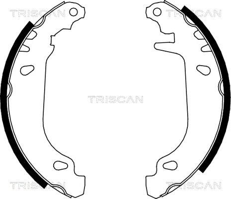 Triscan 8100 25476 - Комплект гальм, барабанний механізм autocars.com.ua