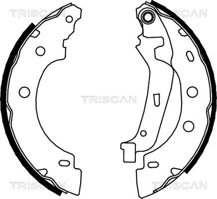 Triscan 8100 25635 - Комплект гальм, барабанний механізм autocars.com.ua