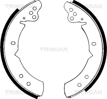Triscan 8100 27244 - Комплект тормозных колодок, барабанные avtokuzovplus.com.ua