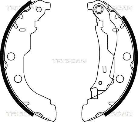 Triscan 8100 28582 - Комплект гальмівних колодок autocars.com.ua