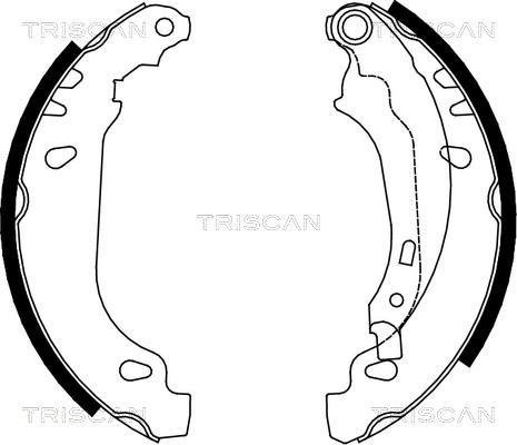 Triscan 8100 28636 - Комплект гальм, барабанний механізм autocars.com.ua