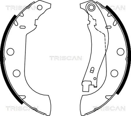 Triscan 8100 28642 - Комплект гальм, барабанний механізм autocars.com.ua